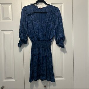 Parker Midnight Blue Floral Mini Dress